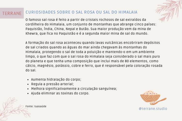 curiosidades sobre o sal rosa