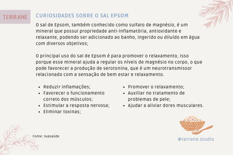 curiosidades sobre o sal epsom